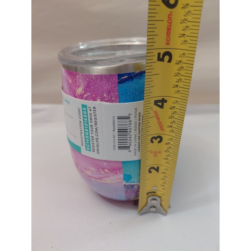 Swig Life Razzleberry Stemless Wine Cup w/Lid 14 oz Stainless Steel Insulated - Picture 8 of 9